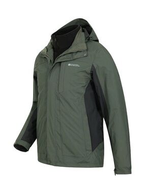 Men's Green Waterproof Hooded Jacket